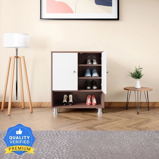 Interio by Godrej Ewa 12-Pairs Engineered Wood Shoe Rack (Brown, ...more