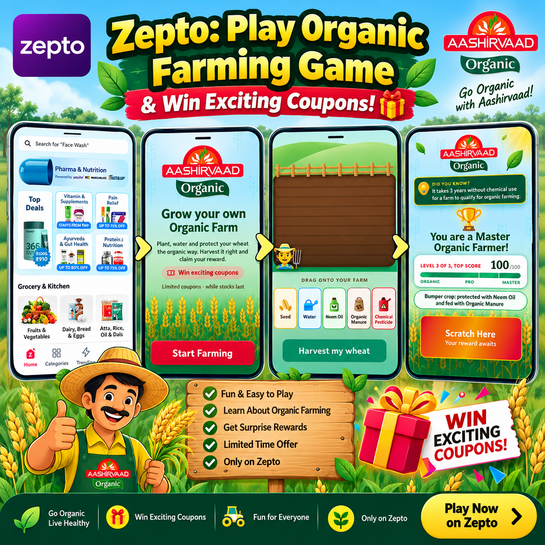 Zepto: Play Organic Farming Game & Win Exciting Coupons