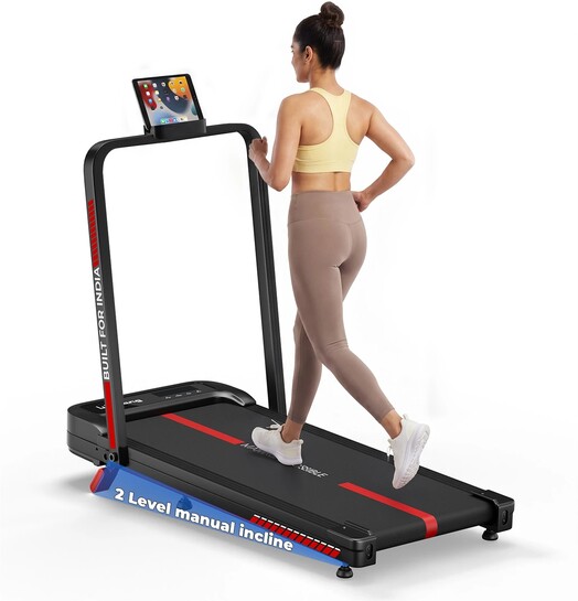 Click to enlarge Lifelong 4 HP Motorized Treadmill for Home | 2 level Manual Incline | For Home workout Treadmill