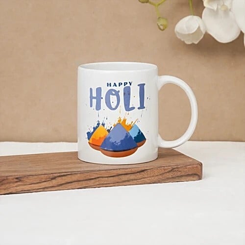 Clay Craft Happy Holi Printed Coffee & Milk Mug For Gifting -LOCATION SPECIFIC