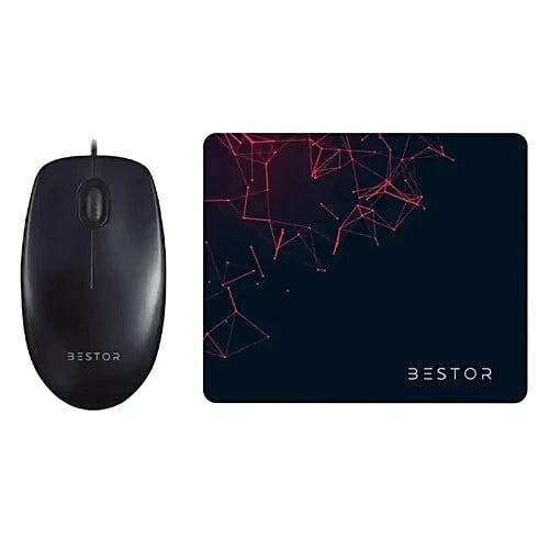 Bestor Wired Mouse With Gaming Mouse Pad, 1 Unit,hyperlocal