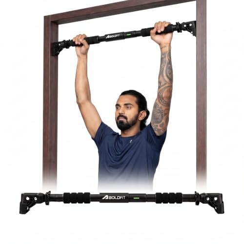 Click to enlarge Boldfit Pull Up Bar Door for Home Workout (200Kg) - Gym Equipment for Home Workout (72-104 CM)