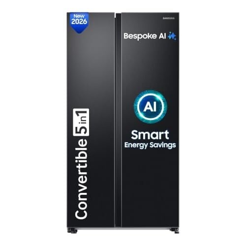 Samsung 653 L, 3 Star, Frost Free, Double Door, Convertible 5-in-1 Digital Inverter