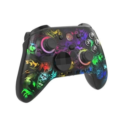 Click to enlarge Cosmic Byte Lumora Tri-Mode Controller with Stealth Black RGB-Reveal Design, Hall Effect Joysticks & Triggers, Mechanical Buttons, 1000Hz Polling Rate, 6-Axis Gyro, Windows Software