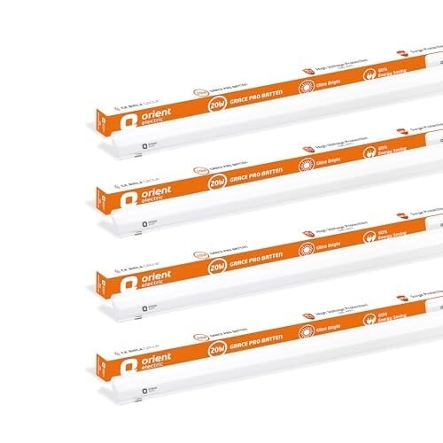 Click to enlarge Orient Electric Grace Pro 20W LED Batten| 2000 lumens Bright Light Output| LED tubelight for Home| Sleek & Stylish Design| Non-breakable Polycarbonate housing | Pack of 4