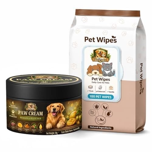 Paw Cream 30g + Pet Wipes 100 Sheets Combo