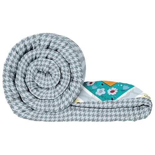 Click to enlarge Double Bed Comforter 180 GSM 220x250 cm, Multi & Grey