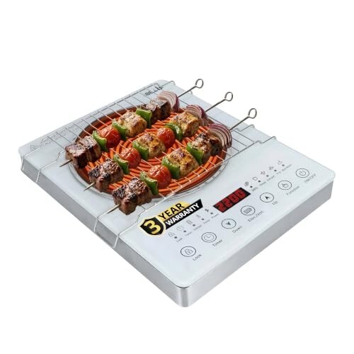 iBELL CLOUD390 2200W - Infrared Cooktop, 3-YEAR WARRANTY, Energy-Efficient Heating, Compatible with Steel, Aluminium, Ceramic & Glass Cookware, [White]