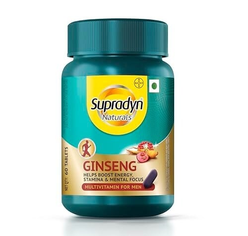 Supradyn Naturals Ginseng Multivitamin Tablet for Men | 60 Tablets | Veg