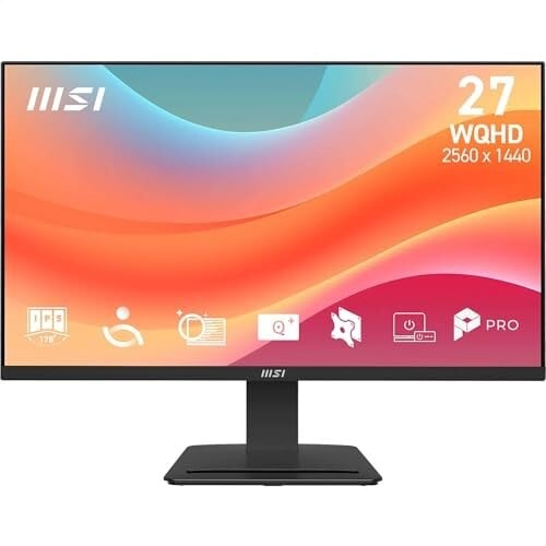 Click to enlarge MSI PRO MP273Q E7 27-Inch WQHD Computer Monitor, 2560x1440 IPS, Vesa Mount, Black