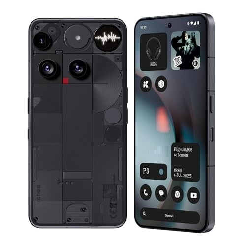 Nothing Phone (3), Black (16GB, 512 GB) | Snapdragon 8s Gen 4 | 50MP + 50MP + 50MP Rear Camera | 1.5K+ 120Hz AMOLED Flexible LTPS Display