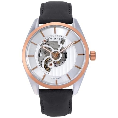 TIMEX Round 44mm Silver Dial Automatic Men Watch - TWEG17502