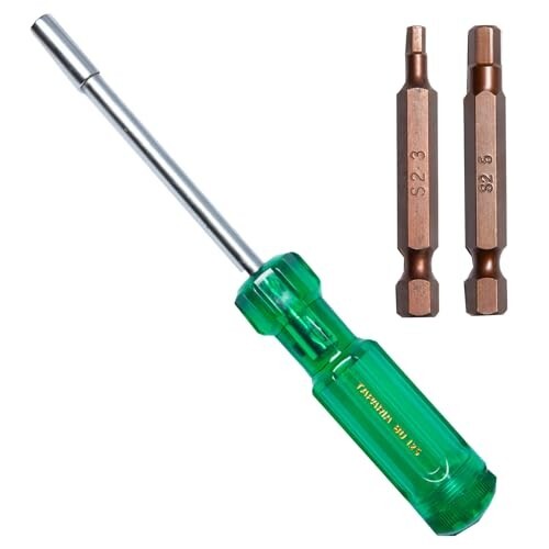 Taparia Make, Bit Holder Screwdriver with 50mm Single Side Bits of 1/4" Hex Shank, S2 Grade, Of Tip Size - Hex 3, 5mm Suitable for DIY, Home, Professional & Industrial Applications