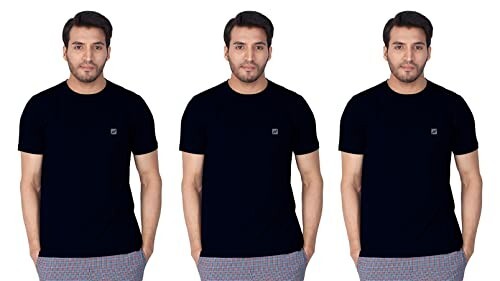 Lux Nitro Men's Regular Fit Round Neck T-Shirt_Night Sky