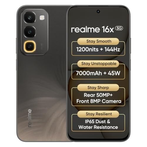 Click to enlarge realme 16x 5G Smartphone 4+128GB Brown