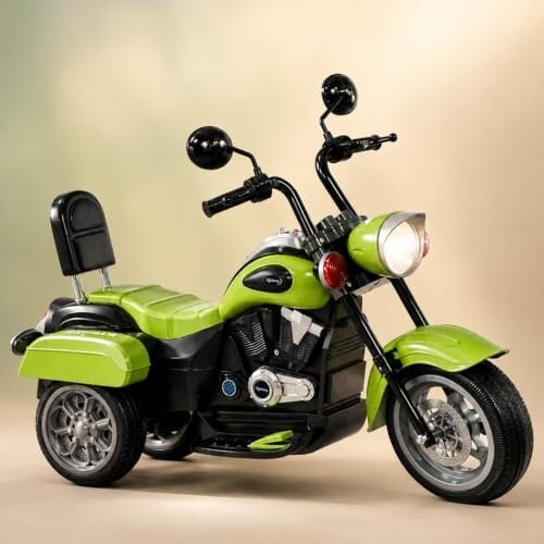 Lifelong Royal Kids Electric Ride-On Bike with 3 Wheels | Rechargeable Toy Motorbike with Music & Lights (LLEV99)