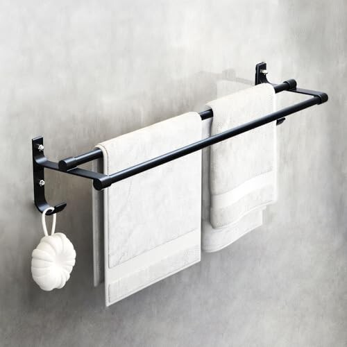 MIORAH Bathroom 24 Inch Aero Space Aluminum Towel Hanger for Wall