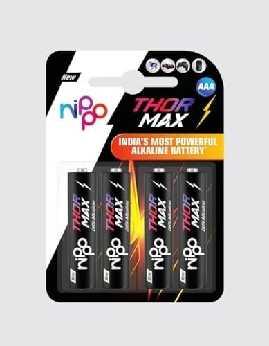 Nippo Thor MAX AAA Alkaline Battery (Pack of 4) [30% Coupon]
