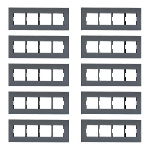 Anchor by Panasonic Penta 8 Module Black Regular Cover Plate for Switch Board (Black, 65908B-10)