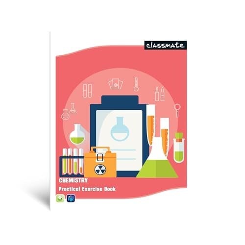 Click to enlarge Classmate Practical Notebook - Chemistry, Hard Cover, 180 Pages, 280x220, Single Line/Blank (Pack of 6)
