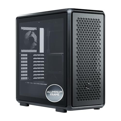 Cooler Master Masterframe 600 Black Case | Freeform 2.0 Modular Platform ATX Mid-Tower Case | Support Upto RTX 5090 | 420mm AIO Support | Type C Connector | Aluminum Frame | Magnetic Side Pa...