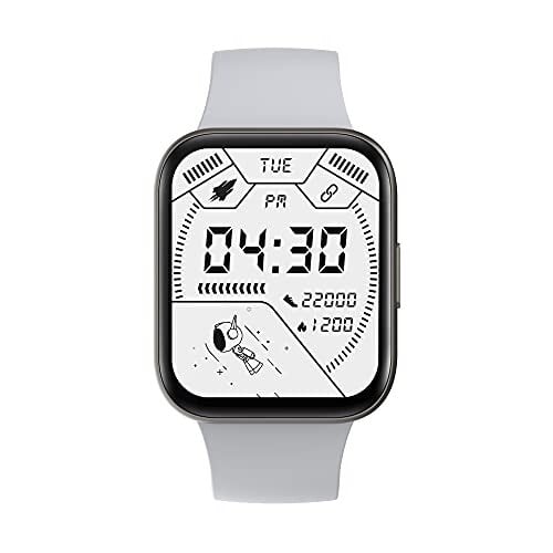 AireeZ P25 Smart Fitness Watch, 1.70" HD Curved Display, Grey HR-BP-SpO2 Monitoring