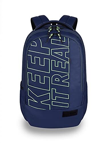 Gear Keep It Real 40L Large Water Resistant School Bag/Casual 5 Compartment Backpack/Daypack/Travel Standard Backpack/Kids Bag/College Bag For Boys/Girls/Men/Women (Navy-Green)