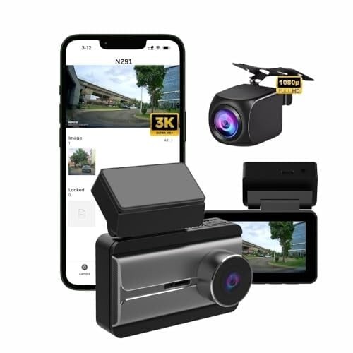 PAPAGO N291 3K Dual Channel Dashcam with Sony CMOS Sensor