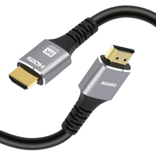 AGARO HDMI Cable 3 Meters, 2.1 Premium High Speed, Supports 48Gbps 8K@60Hz, Dynamic HDR, 3D, eARC, Cotton Braided Cord for PS5/PS4/Xbox/Apple TV/Projector