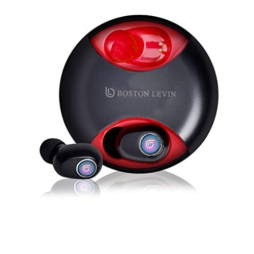 Storm 3Z Bluetooth TWS, Truely Wireless Earbuds with Upto 25 Hour Total Playtime, Bluetooth V5.2, IPX4, Immersive Sound Quality, Powerful Bass, Digital Display Case, 8mm Drivers - Red and Black