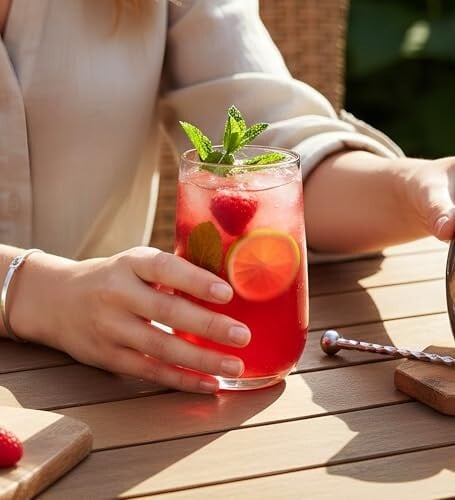 Yera Prima Aqua Water/Juice/Cocktail Glass- 335 ml Each -Set of 6 pcs [42% Coupon]