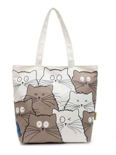 THE SACK CO. Women's & Girls' Printed Canvas Tote Bag for College & Office