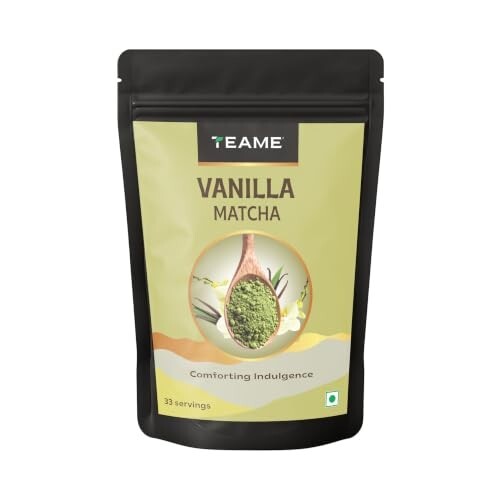 TE-A-ME Vanilla Matcha Tea Powder - 50g (33 Servings) | Make Delicious Macha Vanilla Latte | 100% Natural | Ceremonial Grade | Flavoured Matcha