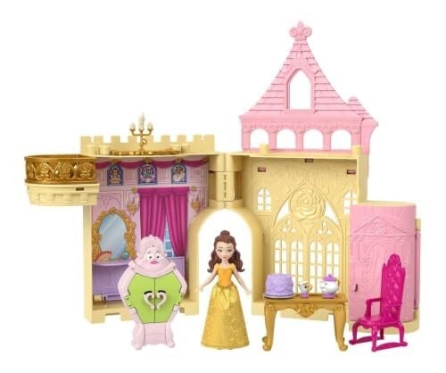 Mattel Disney Princess Toys, Storytime Stackers Belle's Castle, Stackable Doll House with Small Doll & 9 Pieces, Inspired by the Disney Movie​​​