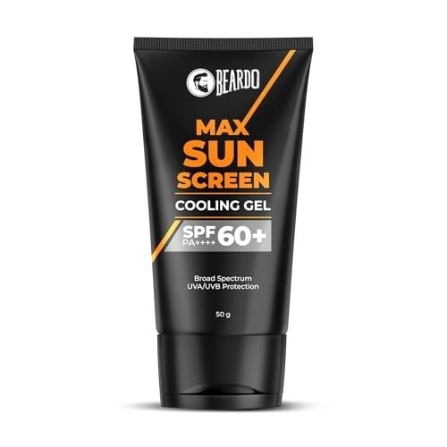 Beardo Max Cooling Gel Sunscreen SPF 60+ PA++++|UVA/UVB Protection | No White Cast |Ultra Lightweight Texture | Non-Greasy |Sunscreen for Men