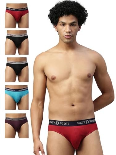 DIXCY Scott Maximus Men's Cotton Classic Solid Briefs