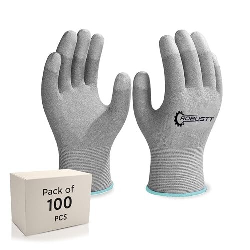 Click to enlarge Robustt ESD Grey Safety gloves | Pack of 100