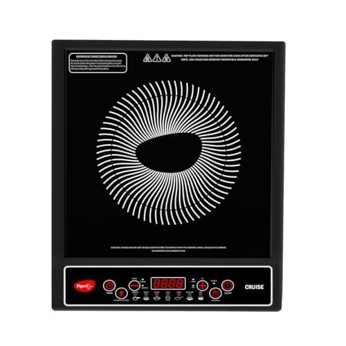 Pigeon by Stovekraft Cruise 1800 watt Induction Cooktop With Crystal Glass- Black