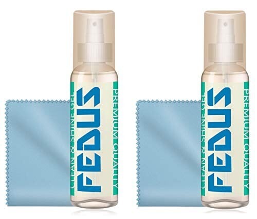 FEDUS 100ml Pack 2 Screen Cleaning Kit | Designed for Apple Devices - iPhones, iMacs, iPads, Macbooks | Made with 70% IPA | Includes 100ml Screen Cleaner, 30x30CM Large Microfiber