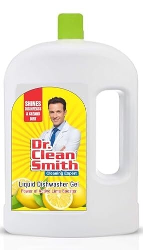 Dishwash Gel Refill Can, (Lemon) - 1 Ltr (Pack of 4) | Leaves No Residue and foul smell | Grease Cleaner For All Utensils | Super Saver Pack