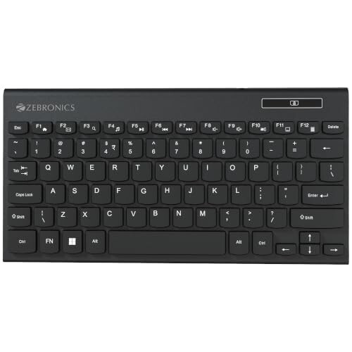 Zebronics K16 Wired Keyboard, 79-Key Layout with Integrated Multimedia Keys, 1.1m Cable Length, ₹ Rupee Key, UV Coated Keys, Spill-Proof Design, USB Interface, Slim & Compact Design