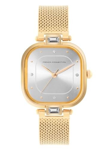 French Connection Sunray Silver Dial Analog Watch for Women - FCN0107GM