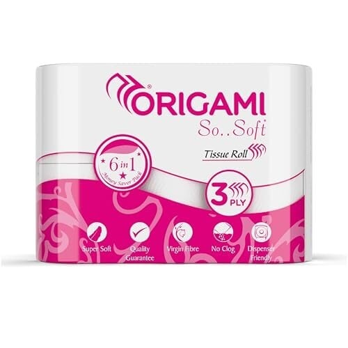 Click to enlarge Origami So Soft Toilet Tissue Paper | 3 Ply | Pack of 6 | 160 Pulls Each