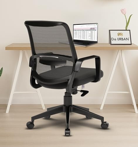 Da URBAN® Dysen Office Chair, Mid Back Mesh Ergonomic Home Office Desk Chair (Black)