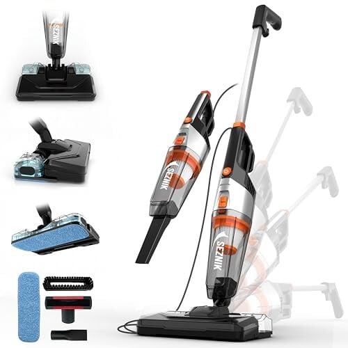 SEZNIK Vacuum Cleaner for House | Turbo Sweep 3-in-1 Handheld Vacuum Cleaner | Vacuum & Mop | 200ml Water Tank (SZ-V07)