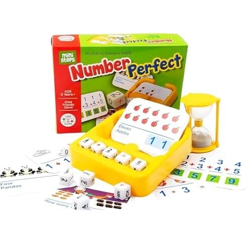 Click to enlarge Mini Steps Number Learning Flash Card Game – 2-in-1 Preschool Educational Toy for Kids, Boys & Girls (Ages 3-8)