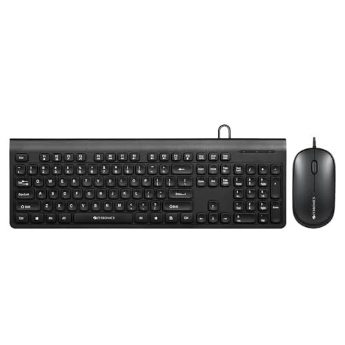 Click to enlarge ZEBRONICS JUDWAA 880 Wired USB Keyboard & Mouse Combo, Plug & Play, 105 +12 Integrated Multimedia Keys, 3 Button Mouse, 1000 DPI, High Precision, Advanced Optical Sensor