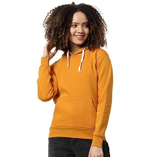 Campus Sutra Women cotton Premium Zipper Hoodie-Grey