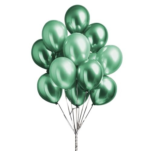 Just Party Chrome Metallic Balloons - Pack of 100 (Green)