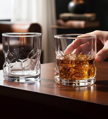 Yera Prima Oak Whisky/Scotch/Water Glasses- 285 ml Each -Set of 4 pcs [43% Coupon]